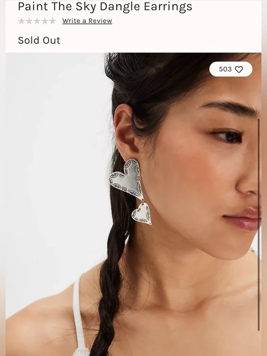 Free People Paint The sky Earrings, Silver or gold NWT - Picture 3 of 4